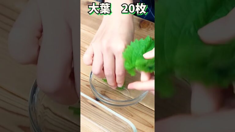 【ご飯止まらん】大葉があれば作れる絶品甘味噌だれ【超簡単レシピ】#shorts