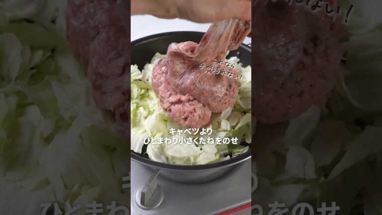 フライパンで「ジャンボシュウマイ」のレシピ。手を汚さず作れて、簡単！