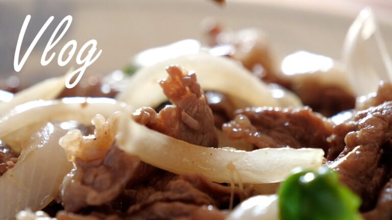 【Vlog#11】牛肉とピーマンの甘辛炒めの作り方