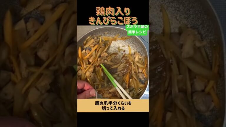 鶏肉入りきんぴらごぼう✨