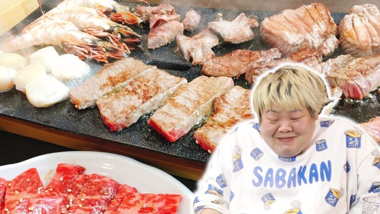 【大食い】最後に悲劇がｗ 山形の黒毛和牛最高!! 今年最後に豪華なお家焼肉と海鮮焼き♪ Japanese Wagyu beef