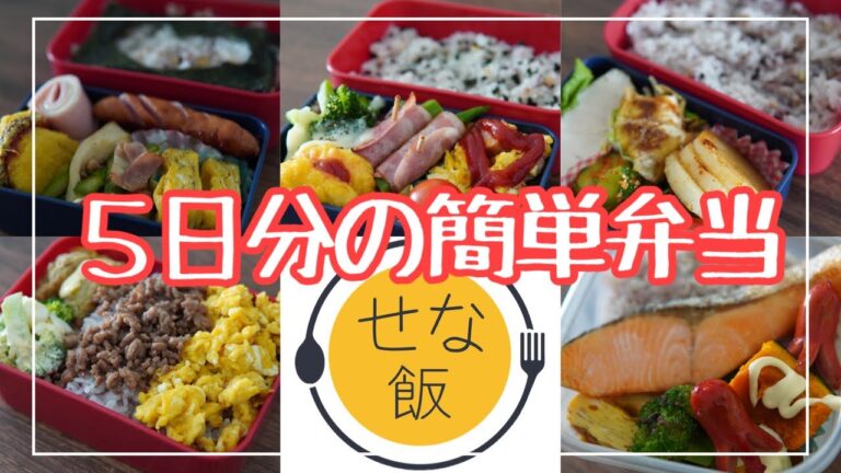 【簡単料理】５日分のお弁当作り