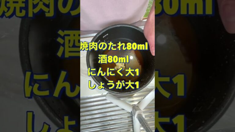 炊飯器でめっちゃ簡単😍👍【鶏もも肉の焼肉のたれ煮込み】#Shorts #ひめりんご