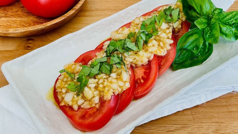 たっぷりサラダ玉ねぎとスライストマトのサラダのレシピ・作り方 | Sliced Tomato and Spring Onion Salad