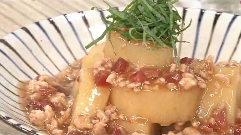 長イモ煮のそぼろあんかけ