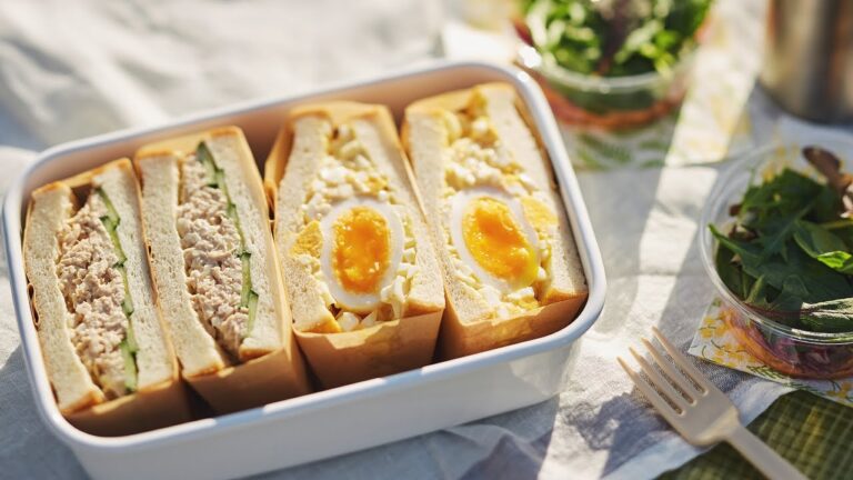 【サンドイッチの作り方】ツナサンドと卵サンドのお弁当作ってピクニック〜♪