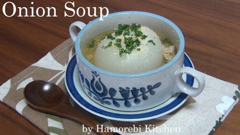 SUB【簡単】まるごと新玉ねぎのスープの作り方 // How to make Seasonal Onion Soup（Stay home）　#新玉ねぎ　#オニオングラタン　#簡単レシピ