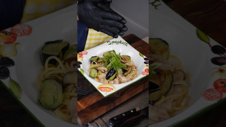 ナスと豚肉の和風パスタ🍝