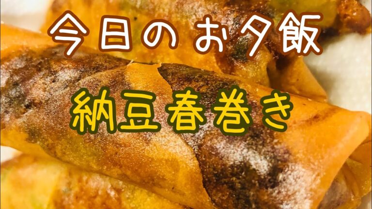 【献立】【作り置き】納豆春巻き/餃子/チーズ春巻き　#30