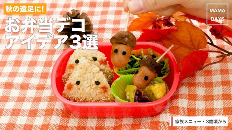 [幼児食]秋の遠足に！お弁当デコアイデア3選｜ママ 初めてでも 簡単 レシピ 作り方