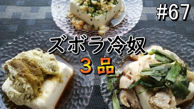 【時短ズボラ料理Vlog#67】暑い夏にぴったり！ズボラ冷奴３品【料理音ASMR】