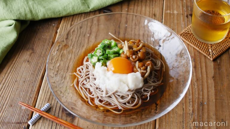 パパっと夏麺。叩き長芋のとろろそば