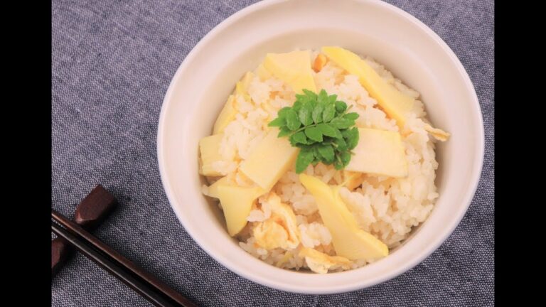 たけのこの水煮を使用して筍の炊き込みご飯が簡単に作れるレシピ！！