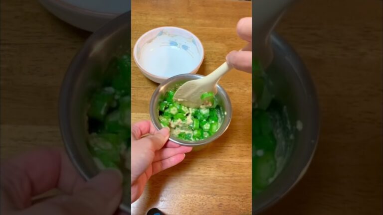 オクラの白和えの作り方＜japanese food＞　#shorts #和食
