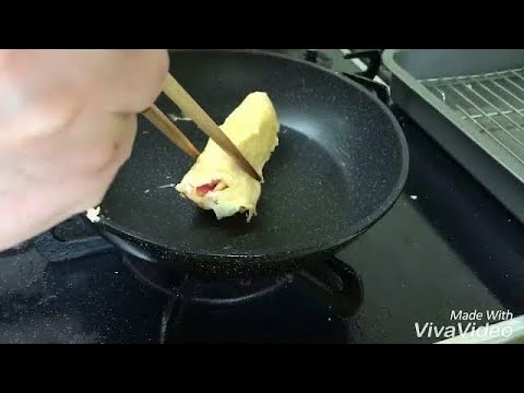 たまご1個でかにかま入りたまご焼き【お弁当のおかず】1389