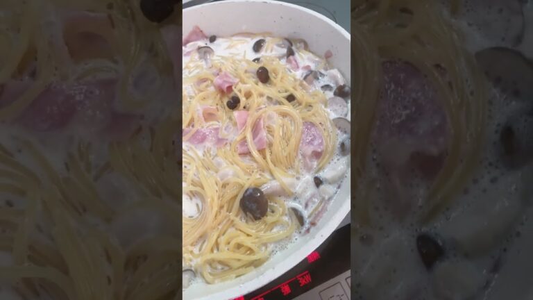 きのこクリームパスタ