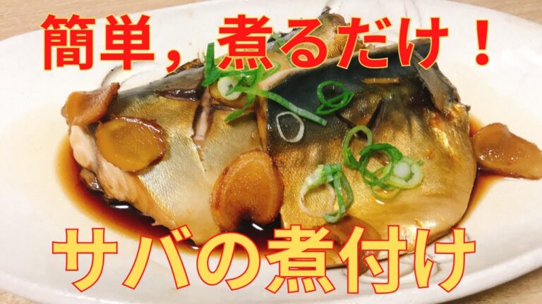 【簡単レシピ】失敗しようがない？簡単　サバの煮付けの作り方 レシピ