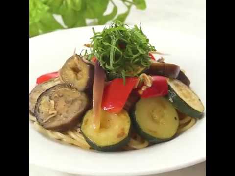 生姜と青じそが香る和風パスタ ズッキーニと夏野菜たっぷりスパゲッティ ｜ moguna[モグナ]