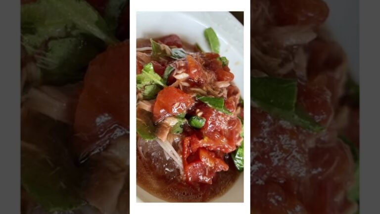 【本日の昼ご飯】はツナトマトぶっかけ冷やし素麺。