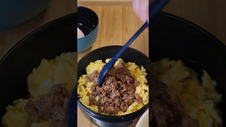 忙しい時にぴったりの簡単そぼろ弁当！ #お腹いっぱい #おうちごはん #簡単料理 #お昼ごはん #夕飯 #朝ごはん #おうちごはん