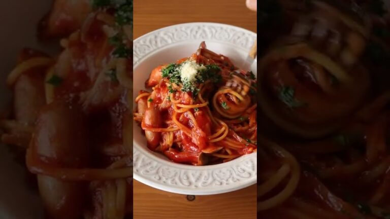 野菜＆きのこたっぷり【ワンパントマトパスタ】の作り方・レシピ #shorts