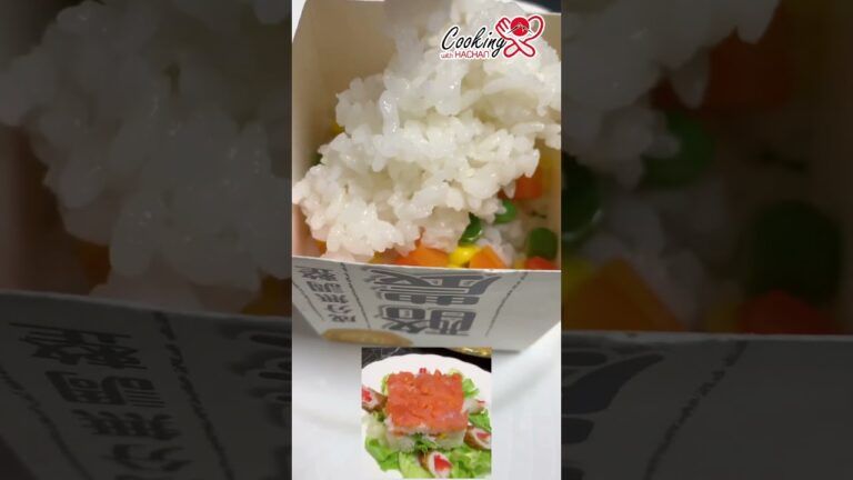 超簡単‼たった5分︎‼︎牛乳パックから￼寿司ケーキ|Shushi cake easy #shortsvideo