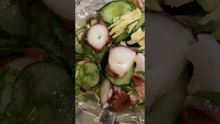 たこ🐙ときゅうり🥒の酢のものVinegared octopus and cucumber