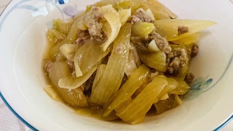 Recipe#8『水・だし不要　新玉ねぎのそぼろ煮』　しばのキッチンまったりクッキング