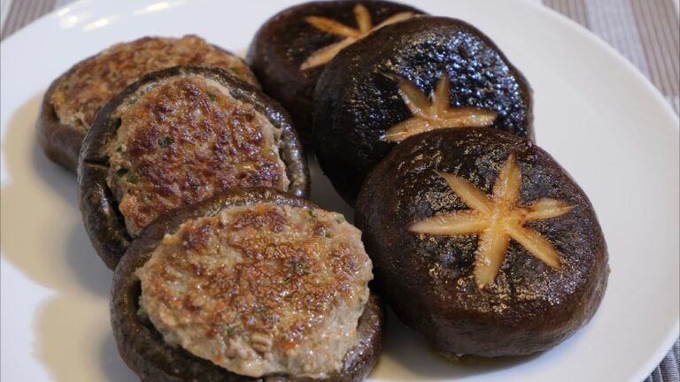肉厚で香ばしい 椎茸の肉詰め 作り方 | 椎茸レシピ / 肉厚椎茸ステーキ / 雲太椎茸