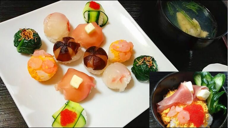 ひな祭りにかわいい丸『手毬寿司』と真鯛の潮仕立ての作り方# 172