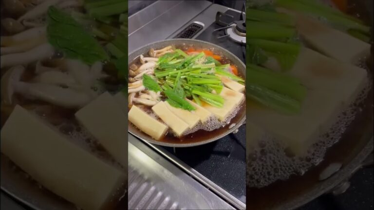 ＼かつお香る／小松菜と高野豆腐の煮浸し レシピはコメント欄に記載 #shorts