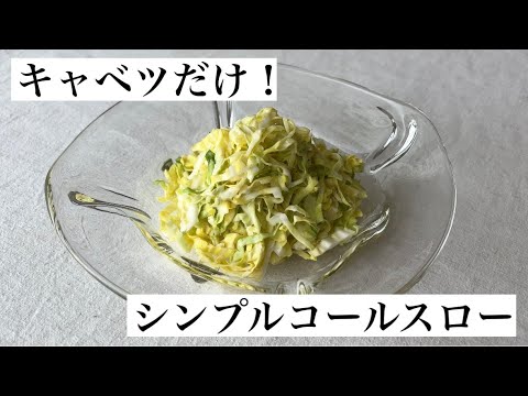 【素材のレシピ】キャベツだけで作る超シンプルコールスローサラダ