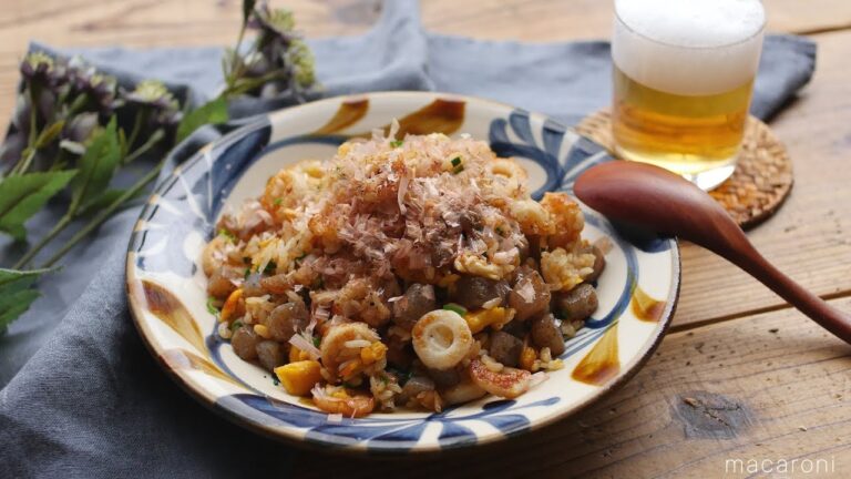 旨味たっぷり！「こんにゃくおかかチャーハン」のレシピ・作り方