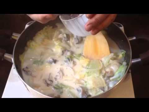 北海道食材で糖質制限  「白菜と牡蠣の豆乳クリーム煮」を作ってみました。
