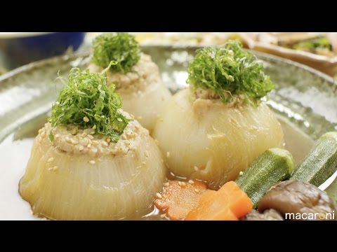 トッロトロ甘〜い！炊飯器で「新たまねぎの肉詰め煮」のレシピ・作り方