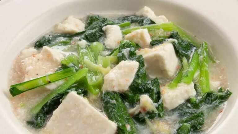 小松菜と豆腐のかにとろみ煮