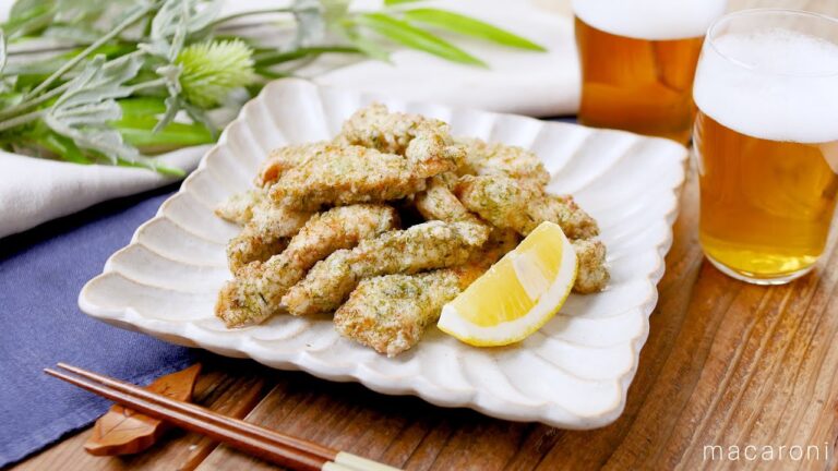 【やみつきのり塩鶏むねスティック】ひと口食べたら止まらない！鶏むね肉1つで！青のりの香りが食欲をそそる♪｜macaroni（マカロニ）