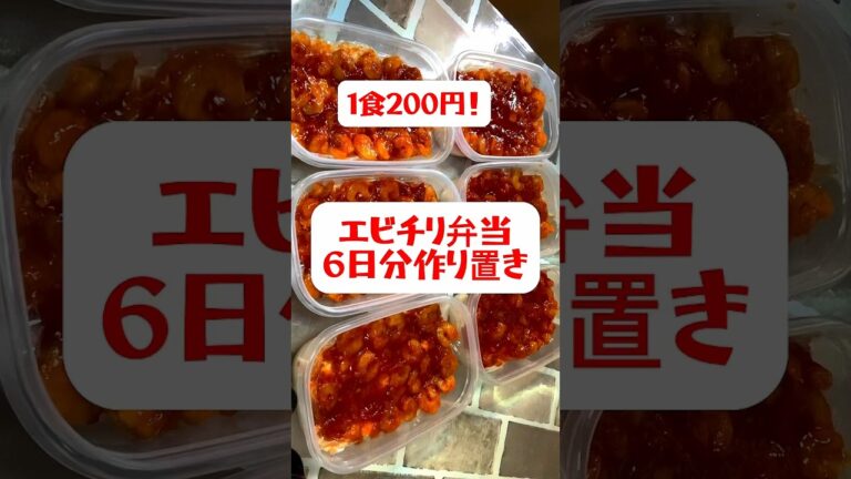 【1食200円】【エビチリ弁当】6日分作り置きして冷凍する　#shorts #作り置き#中華