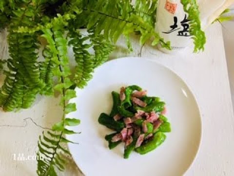 獅子唐とベーコンのガーリック炒め♪