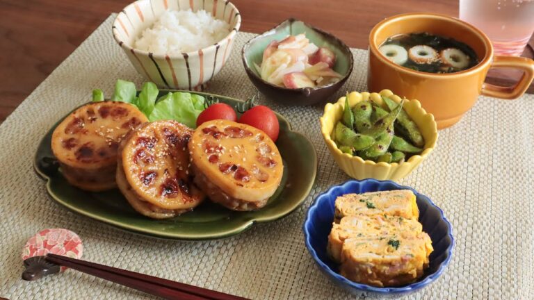 40分で5品！レンコンのはさみ焼き献立