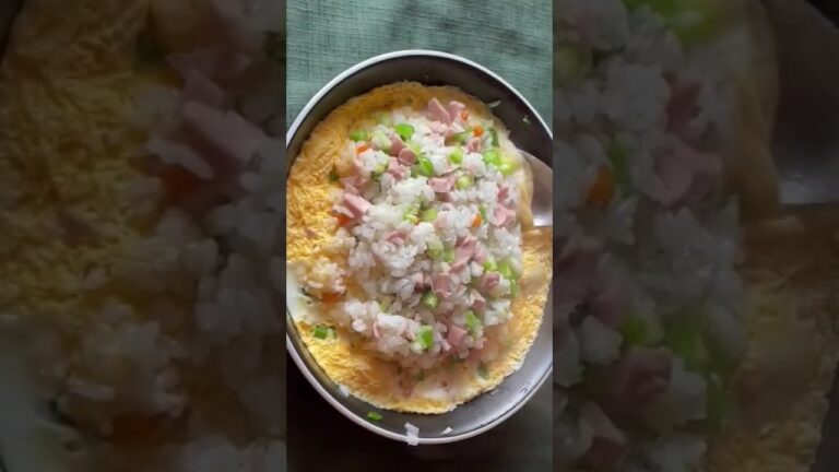 【 チャーハン 】電子レンジ5分フライパンいらずで簡単にパラパラで美味しい焼飯!!! 男一人の簡単料理その1