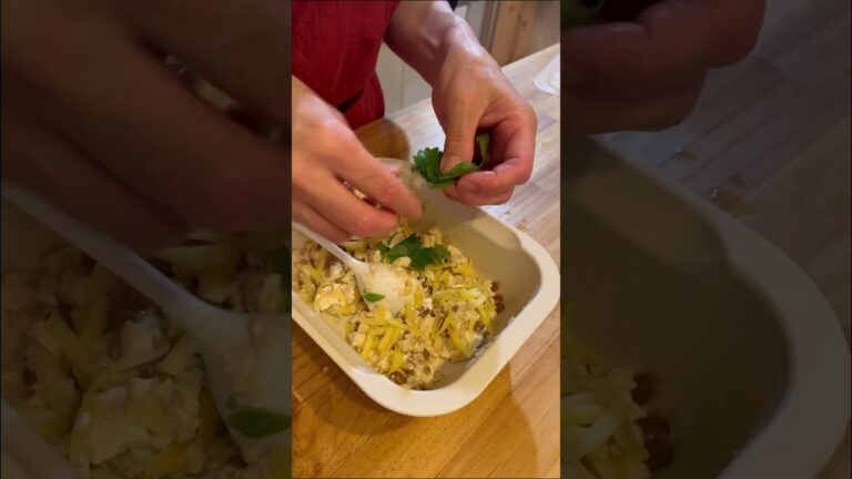 ＼豆腐deおつまみ／豆腐納豆チーズおやき レシピはコメント欄に記載 #shorts