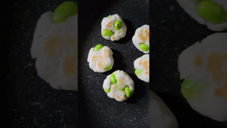 弁当のおかず。形が悪くても美味しい☺️片栗粉入れて揉みこんで焼く。#Shorts#お弁当#はんぺん#冷凍枝豆