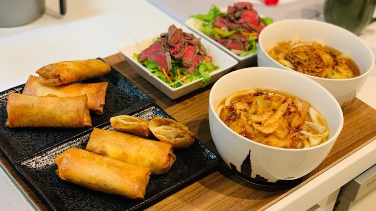 【料理 No 12 】カレーでリメイク！チーズカレー春巻き・白海老のかき揚げうどん