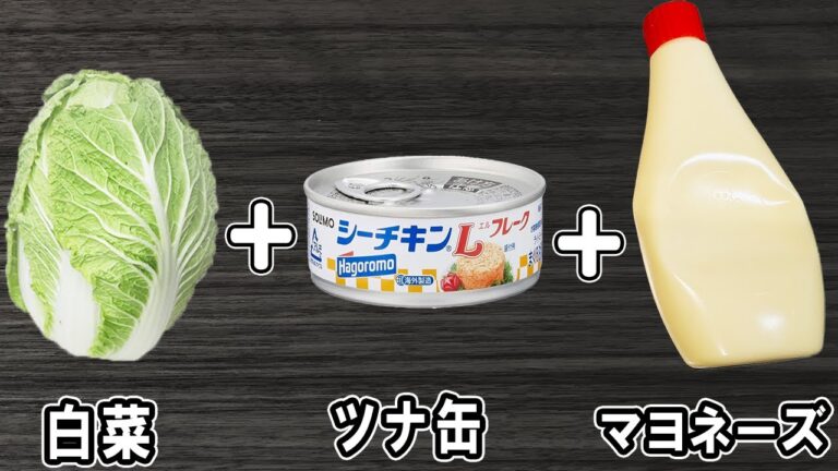 【白菜のツナマヨサラダ】切り方一つで更に美味しく！マヨネーズとめんつゆで簡単レシピ！冷めても美味しいおかずの作り方/白菜レシピ/ツナ缶レシピ【あさごはんチャンネル】