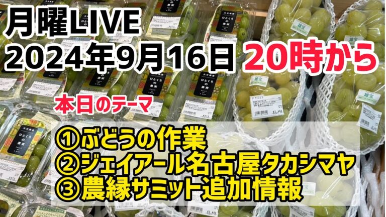 月曜LIVE〜2024年９月１６日〜