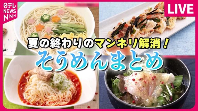 【そうめんまとめ】アレンジ続々！“自分流”そうめん/“そうめん余る問題”　専用ソースでおいしく完食！/夏の風物詩「流しそうめん」　人はいつから流し始めたのか？　など（日テレNEWS LIVE）