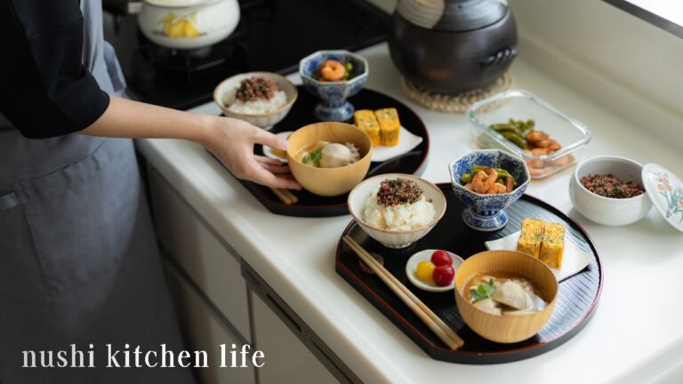 #71 キッチンと休日のおうち時間, 秋のはじめの和朝食と中華の献立, 夫婦2人と猫のvlog, 自家製豆板醤, Autumn home cooking