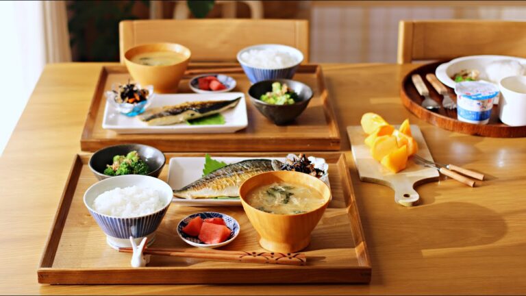 鯖と、作り置きと、残り野菜の朝ごはん【和食の朝ごはん】