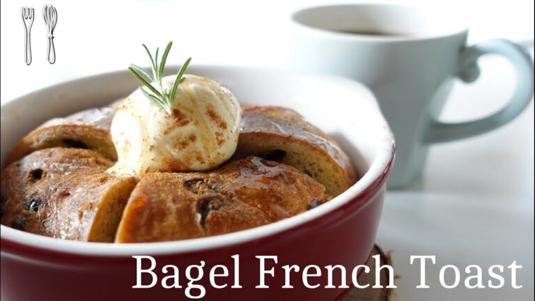 【おうちカフェ】ベーグルでフレンチトースト作り｜冷凍ベーグル活用｜休日のおやつ｜＊Bagel French Toast Recipe＊